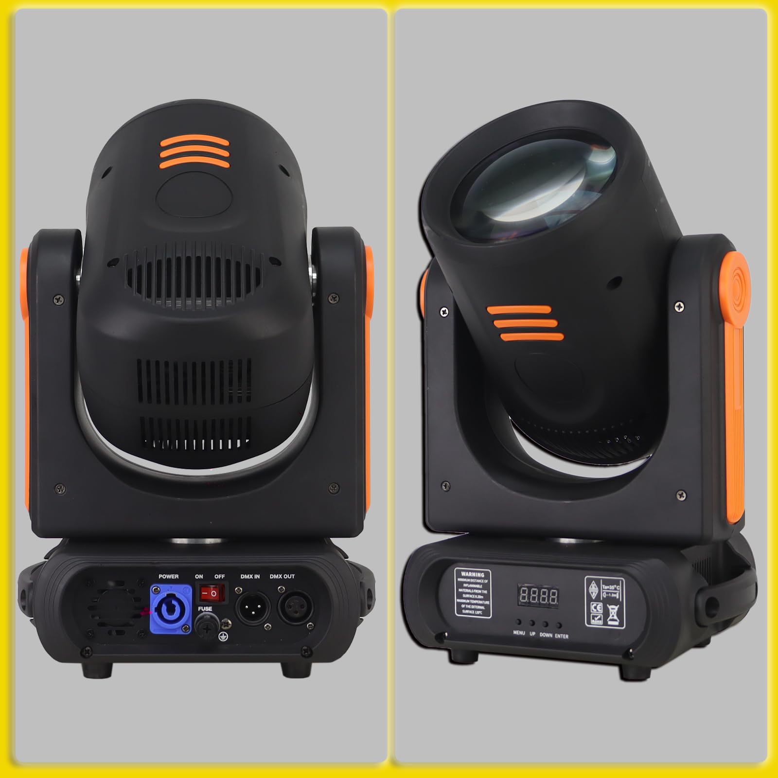 YUERLT Professional New Mold 200W LED Moving Head Light Beam Spot+18 Rotating Prisms Dj DMX Stage Lighting Effect Lights Disco Dj Bar