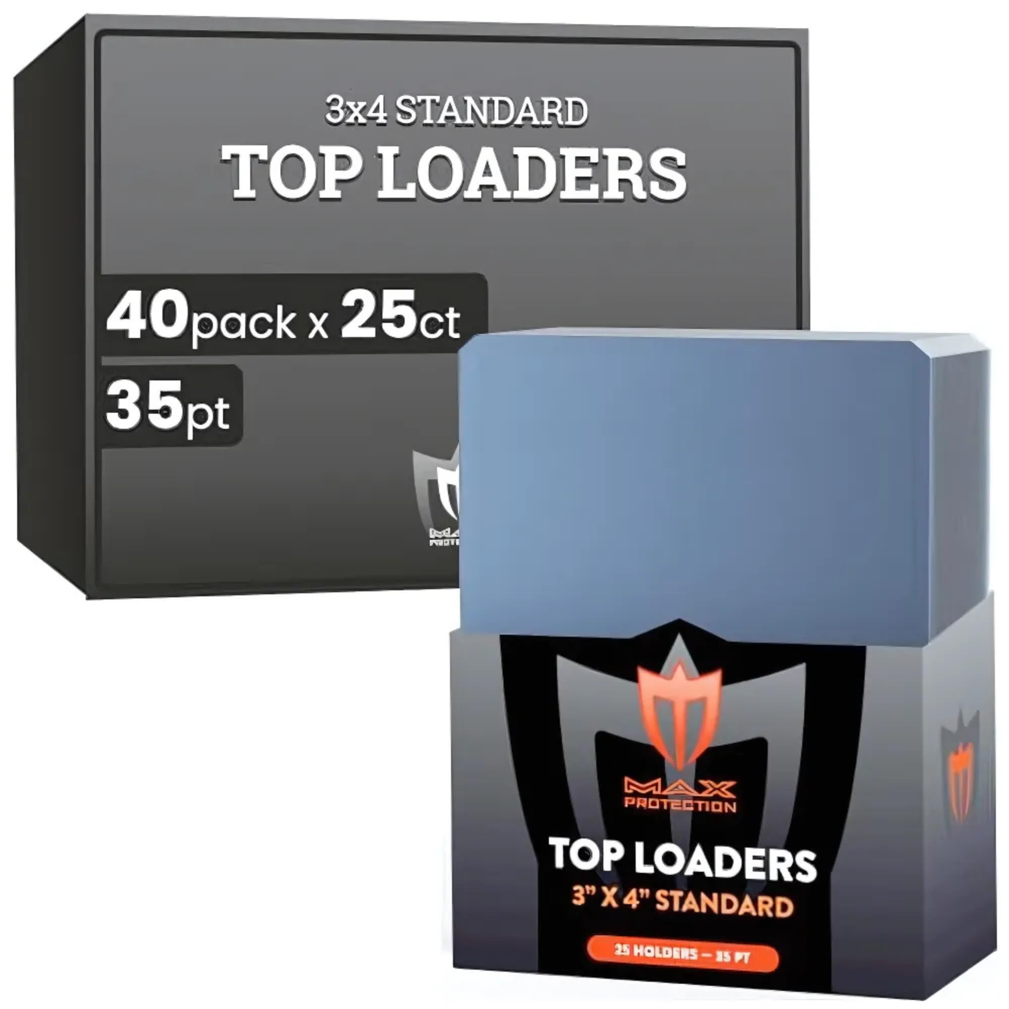 Max Protection Toploader für Karten, 35 Pt, 1000 Stück, Premium-Sammelkarten-Toploader, 7,6 x 10,2 cm, schützen Sie Ihre Baseball- und Sportkarten mit diesen kristallklaren Hartplastikhüllen