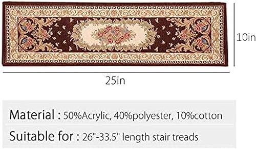 Miniatura 2 de Juego de 13 alfombras antideslizantes y lavables con parte trasera de goma antideslizante para interiores, protectores de escalera autoadhesivos de