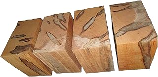 (4) Beautiful Blanks Lumber Wood Lathe Carve 6 X 6 X 3"