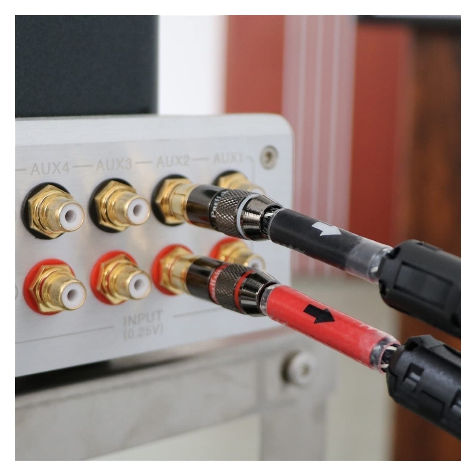 AISEER Câble Stéréo HIFI Câble Stéréo Câble D'interconnexion Audio Hi-FI Haut De Gamme Haute Performance(Svart,5m 16.40ft)