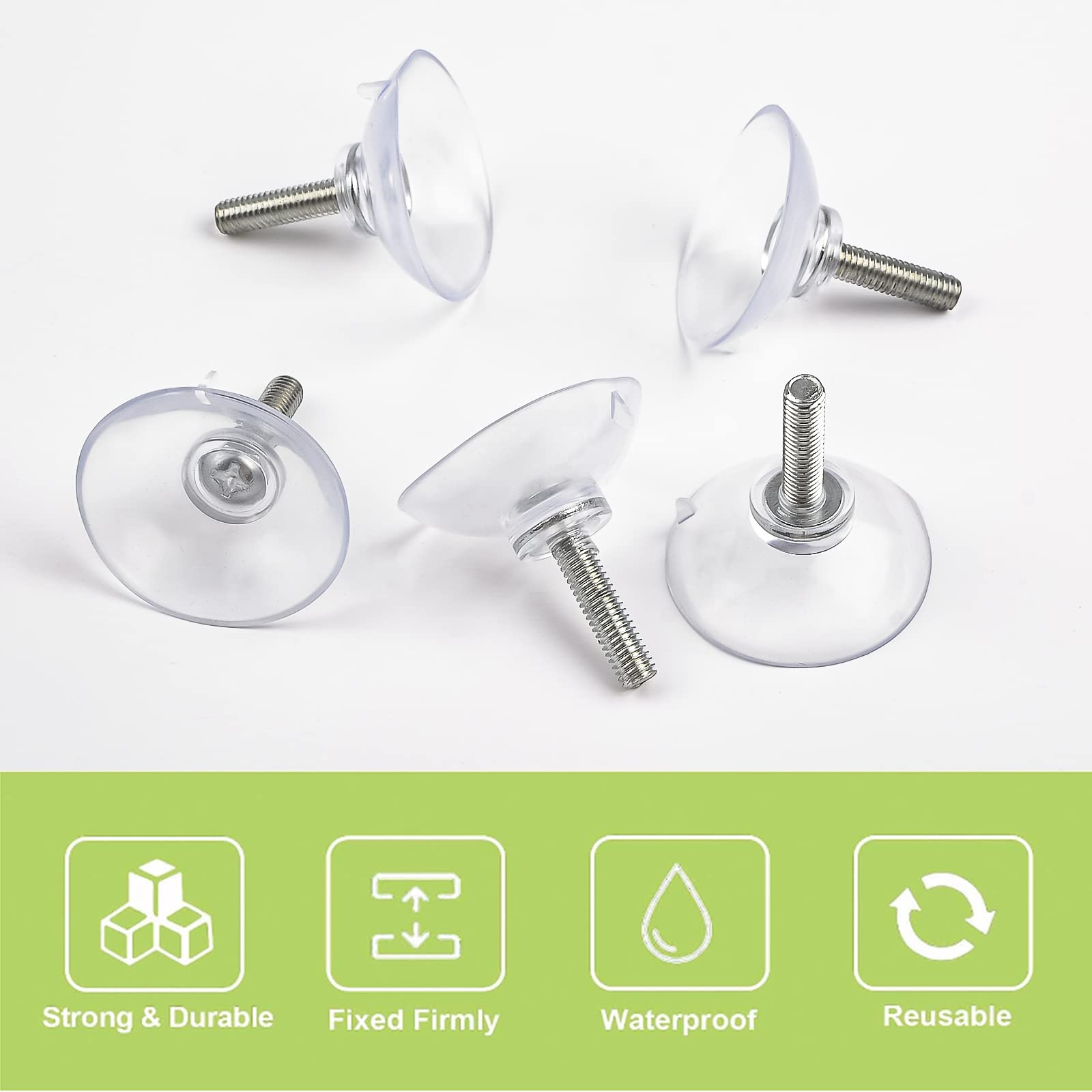 Cleafe - Set 2pz Ganci Appendini Parete A Ventosa Cucina Bagno Attaccapanni Bianchi 59673 86524303