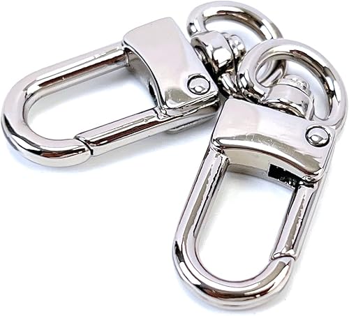 Miniatura 7 de VersaKits 10 clips giratorios resistentes de latón pequeños cierres de pinza de langosta para puerta de empuje, ganchos de presión estilo arco para