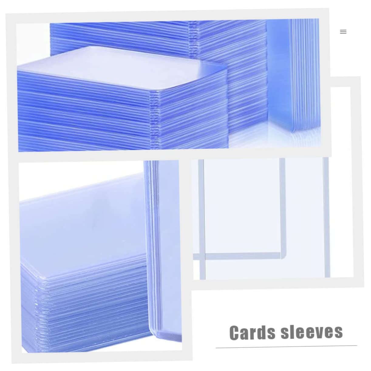 Bustine Protettive 100 Pezzi per Carte da Gioco in Pvc Trasparente Riutilizzabili Design Apertura Superiore per Giochi da Tavolo e Collezioni