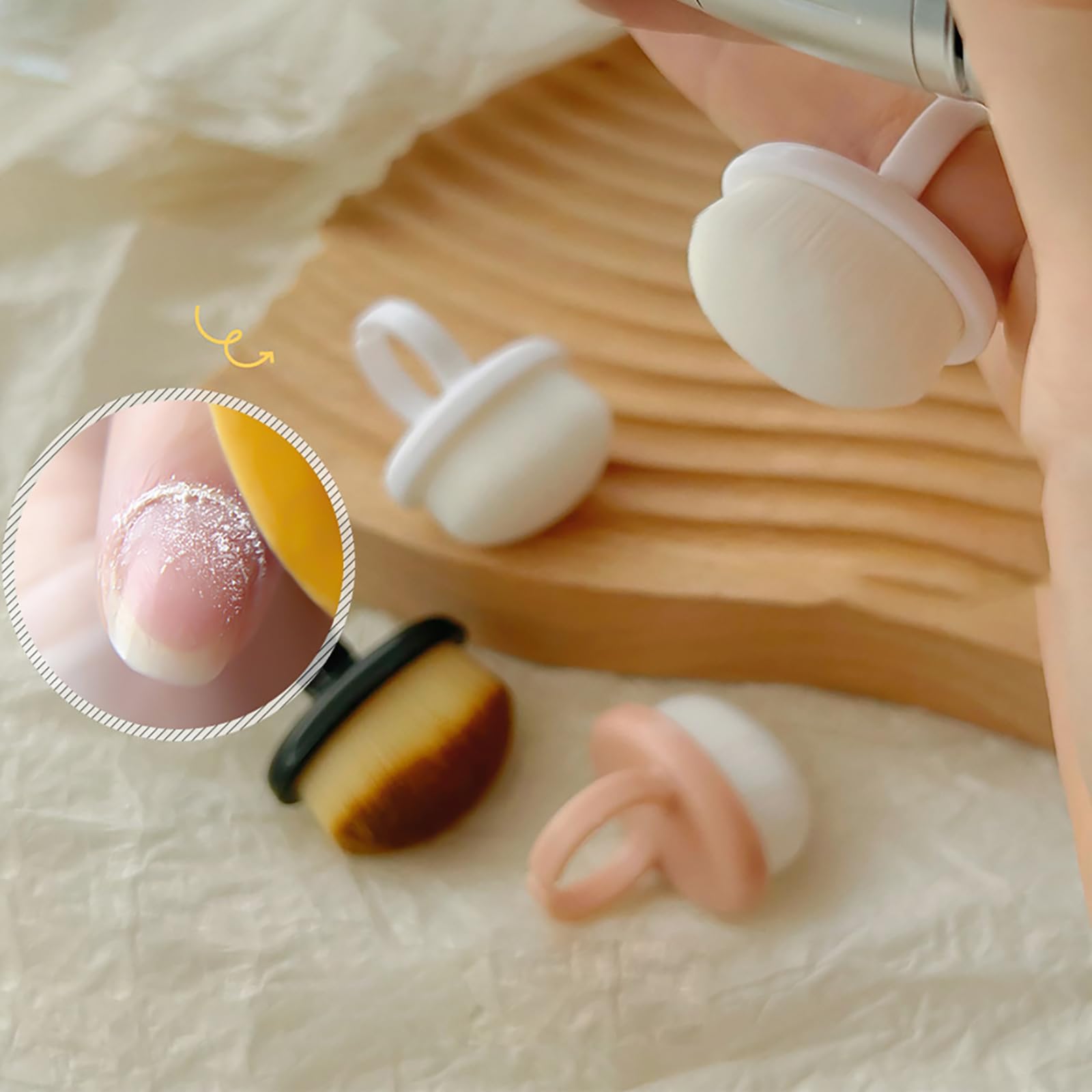 Lot de 5 pinceaux à poussière pour ongles - Pour retirer la poussière - Pinceau de manucure
