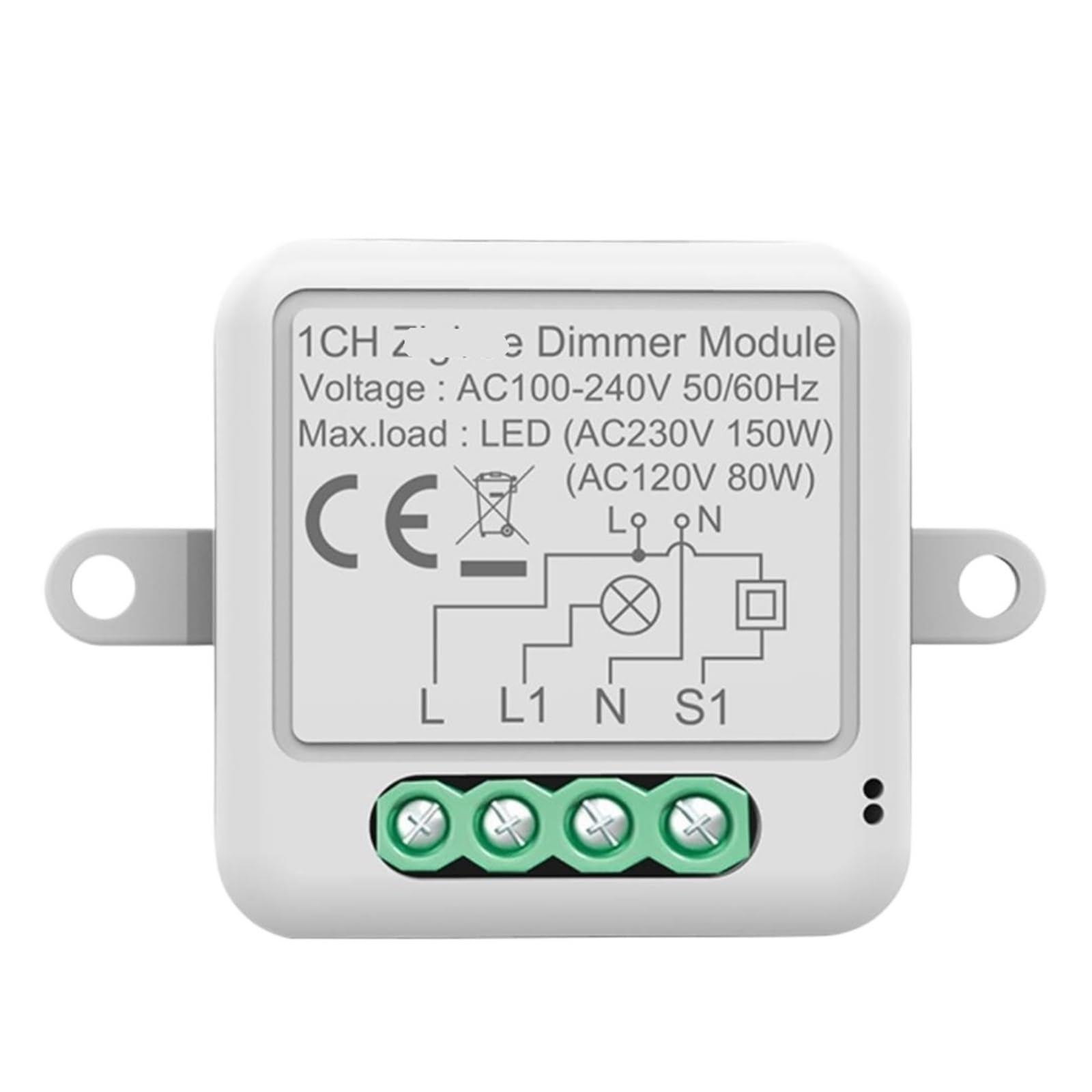 1 Uds. Módulo de interruptor de atenuación inteligente compatible con interruptor de atenuación de luz LED de control de 2 vías 100-240V 50,60Hz(2 Way)