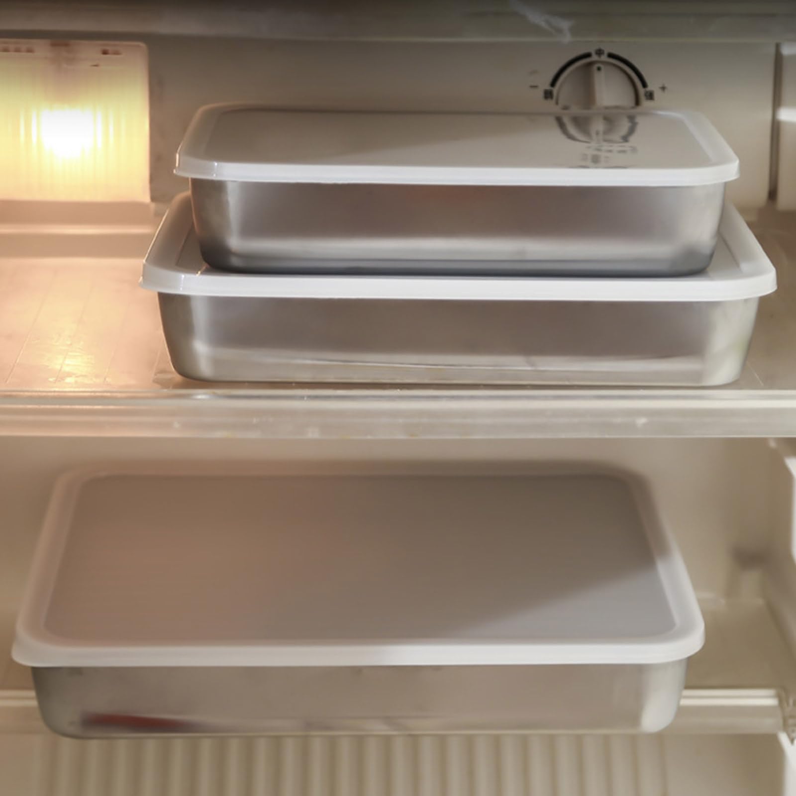 Sartén de acero inoxidable de gran capacidad con estante de alambre para calentar uniformemente, bandeja de horno apta para horno