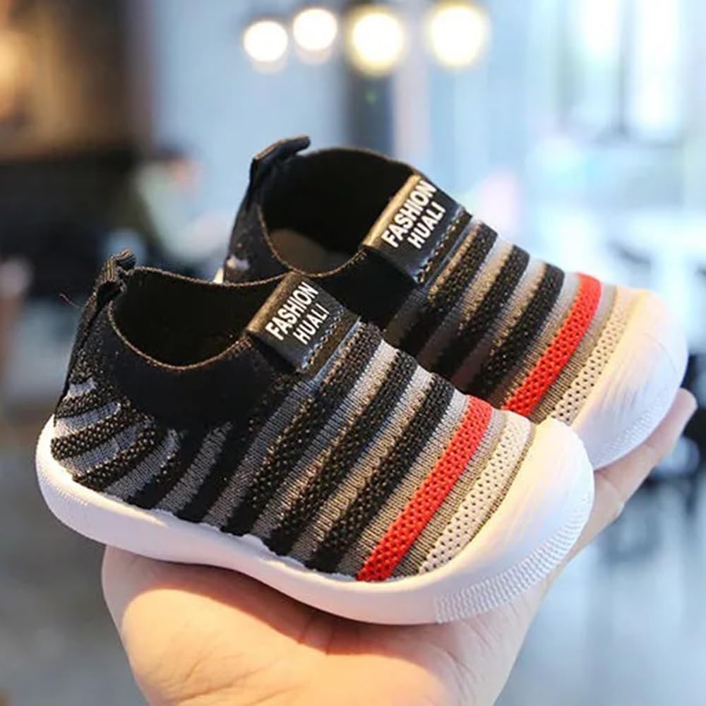 1 Pair of Spring/Summer Children's Walking Shoes for Boys and Girls Aged 0-1-2 with Soft Soles, Anti Slip, Breathable Woven Shoes