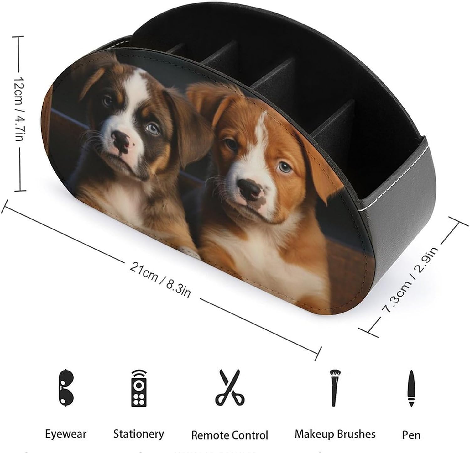 Puppies Dogs Pets Animals Remote Control Holder for Table Desk Storage image 2