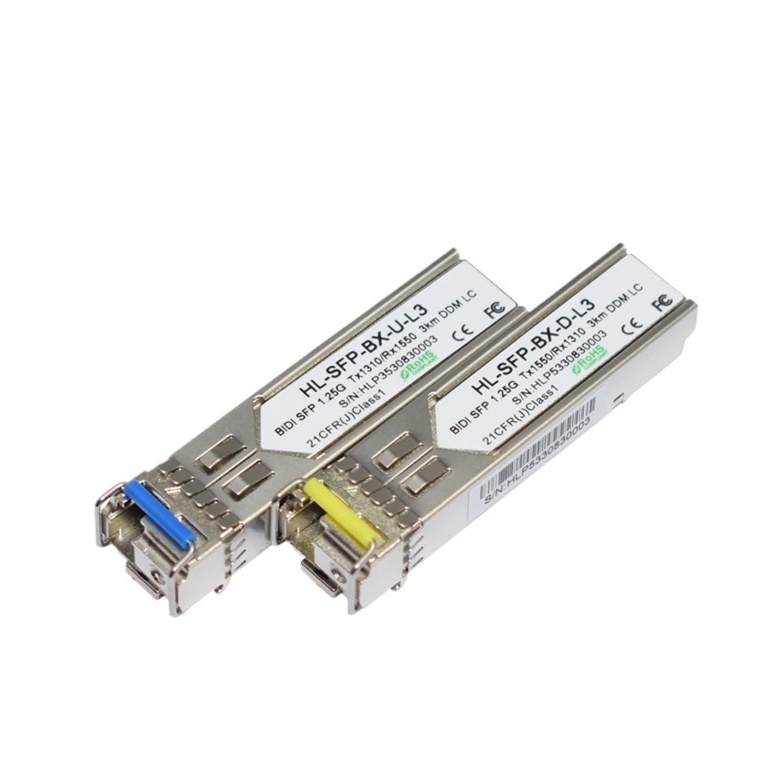 Transceptor SFP de 1,25 G 1310/1550 nm 3 KM/20 KM con conector único SC/LC DOM (conector LC de 3 km)