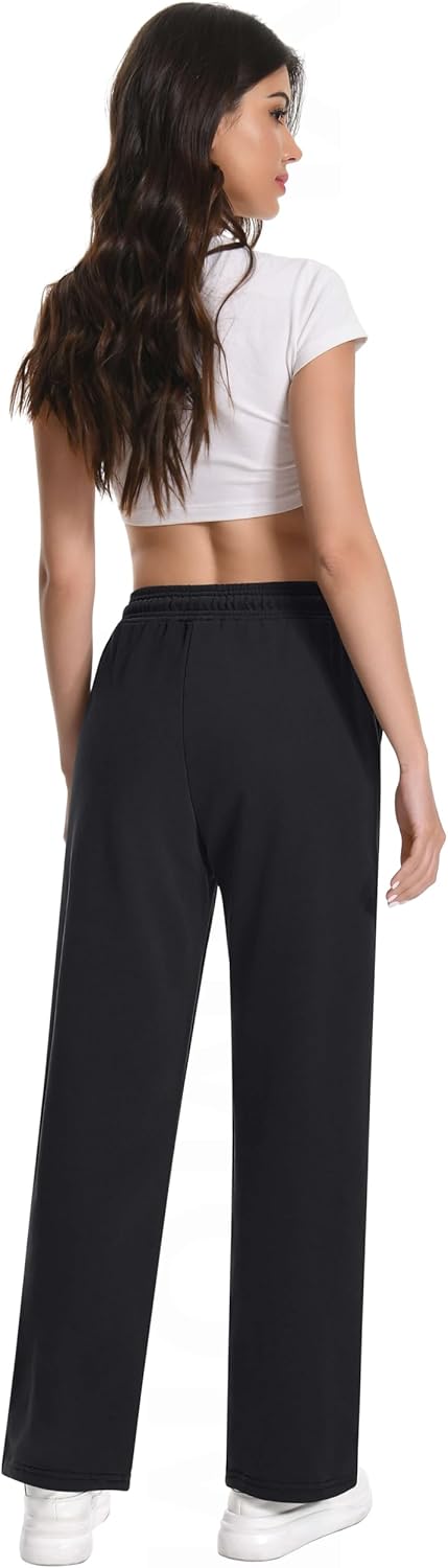 YLDUJ AMUM Womens Straight Leg Sweatspants Cotton Baggy Running Yoga Pants Casual Sweat Pants with Pockets - Image 5
