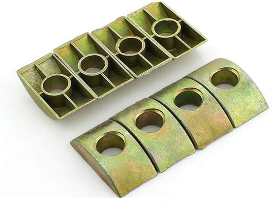 12 Pcs Half Moon Washer Furniture Nut Connector Nuts Spacer Washer Bronze Tone 8mm Hole Dia, Medium