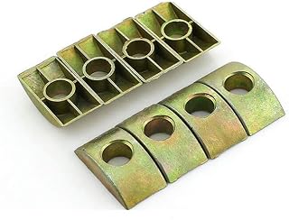 12 Pcs Half Moon Washer Furniture Nut Connector Nuts Spacer Washer Bronze Tone 8mm Hole Dia