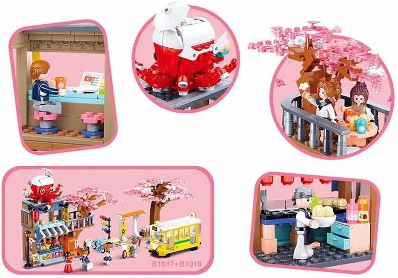General Jim's Tako Yaki MOC Building Block Set - 548 Pieces of Modular Building Bricks and Accessories