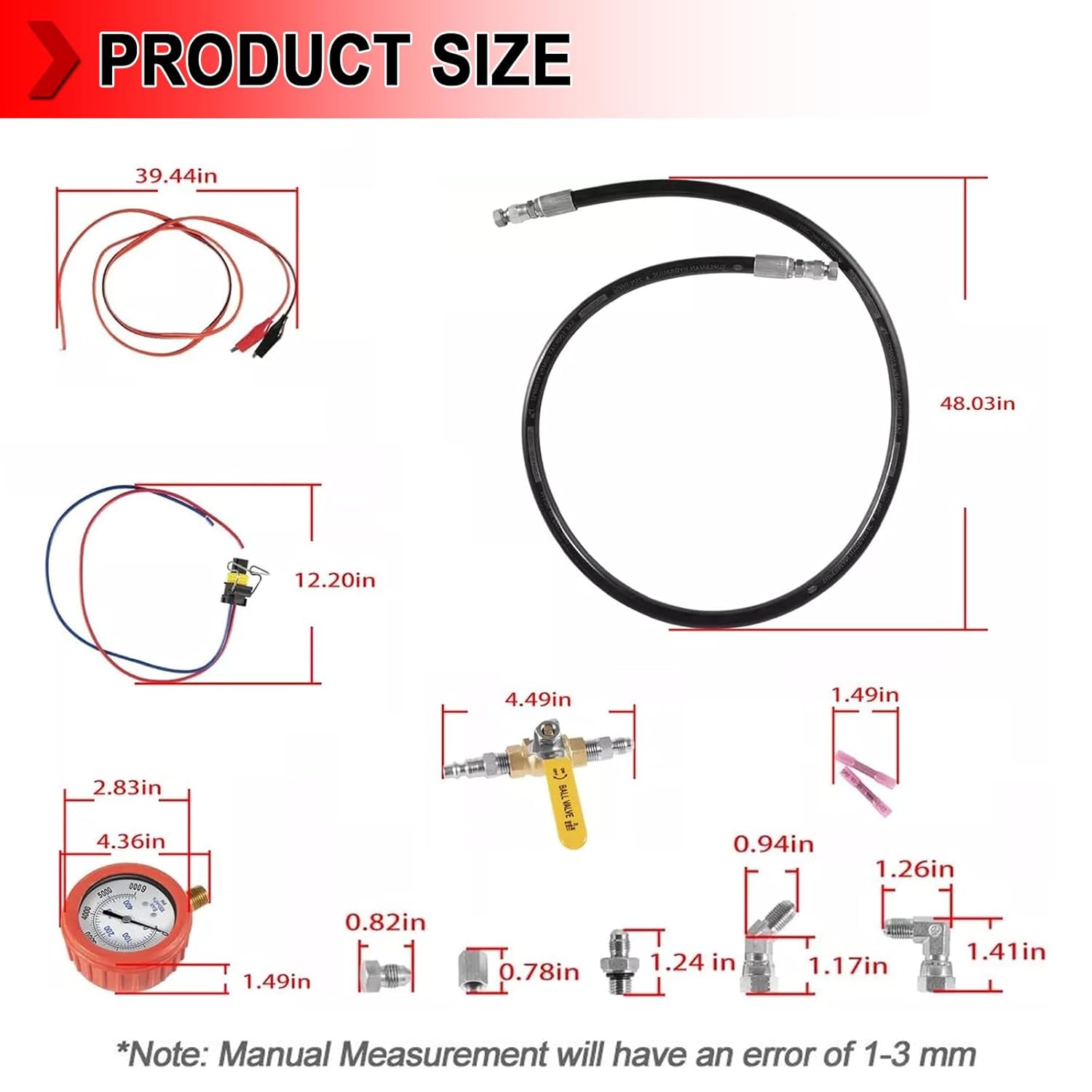 Hpop Test Tool High Pressure & Air Leak Test Gauge Tool Kit Fits for Ford F250 F350 6.0L & 7.3L Powerstroke 1994-2007