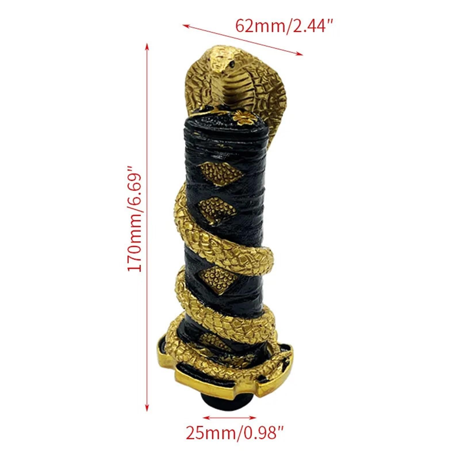 Głowica dźwigni zmiany biegów Akcesoria samochodowe Serpentine Interior Uniwersalna, spersonalizowana osłona gałki zmiany biegów Katana Części samochodowe(Golden)