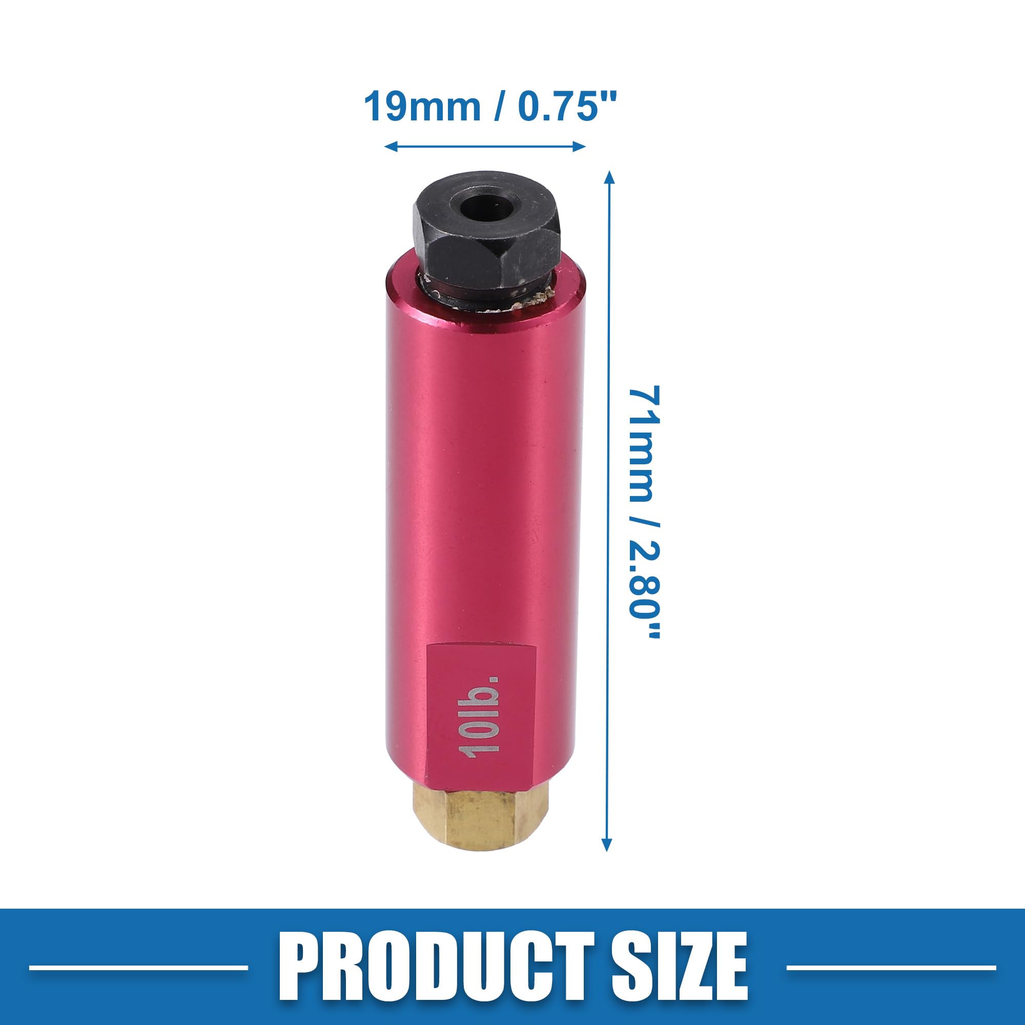 A ABSOPRO Vanne Pression Résiduelle 10LB 1pc Pour Frein Disque Fer | Couleur Rose Rouge, Taille 71x19mm, Pour Freins À Tambour, Installation Facile, Résiste À La Déformation Et Aux Fissures