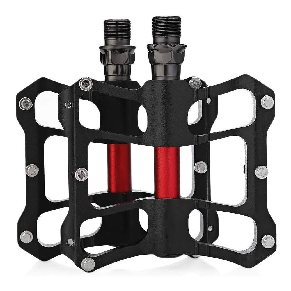 Pédales vélo vtt plates larges MU avec picots amovibles antidérapants pour une adhérence totale