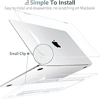 Vista 3 de TWOLSKOO Compatible con funda para MacBook Air M4 de 15 pulgadas versión 2025-2023 M4 A3241 M3 A3114 M2 A2941, carcasa rígida de plástico