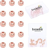 Vista 19 de Cuentas espaciadoras redondas bañadas en oro de 14 quilates, 2 mm, 600 piezas para hacer joyas sin decoloración