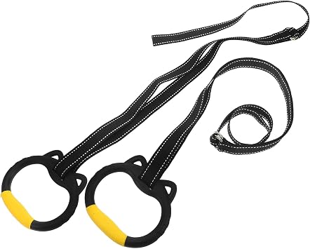 Alasum Gymnastic Rings for Pull Up Bar Exercise Rings Adjustable Straps Home Training Suspension Set for Indoor Horizontal Bar