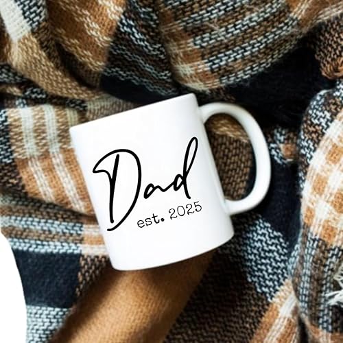 Miniatura 10 de Regalo de embarazo Est 2024  Regalos para nuevos padres  Juego de tazas de 11 onzas  Mameluco (0-3M)  Set de regalo para mamá y papá para padres