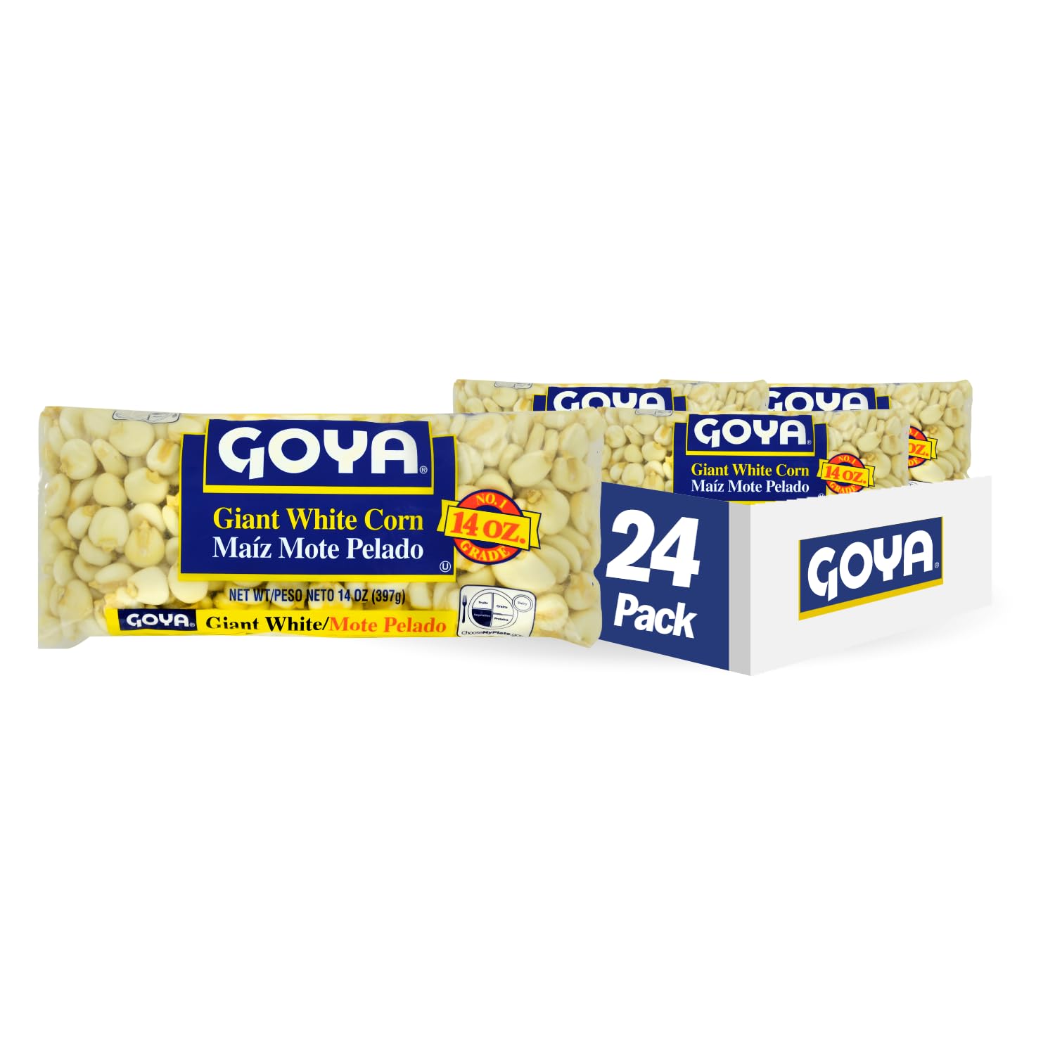 Goya Foods Giant White Corn, Dry, 14 Ounce (Pack of 24)