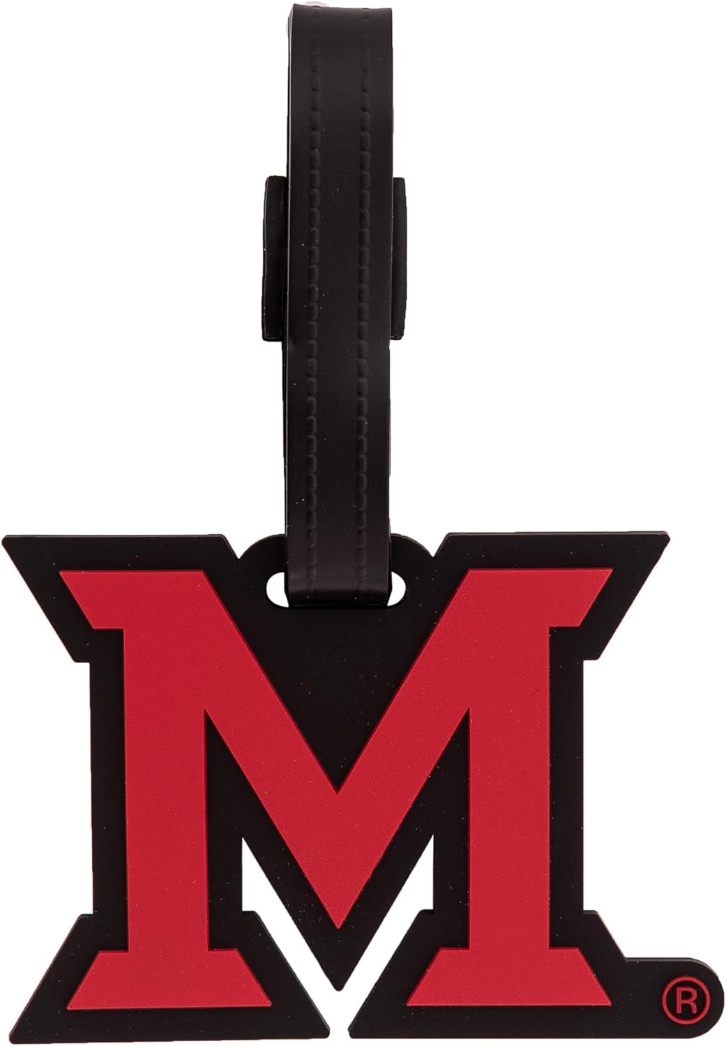 Desert Cactus Miami University Ohio Luggage Tag MU Redhawks Durable PVC Travel ID Label for Bags and Backpacks (Design A) (Pack of 2)