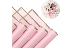 Gloreyan 20 Sheets Gold Edge Pink Ramo Buchu Paper
