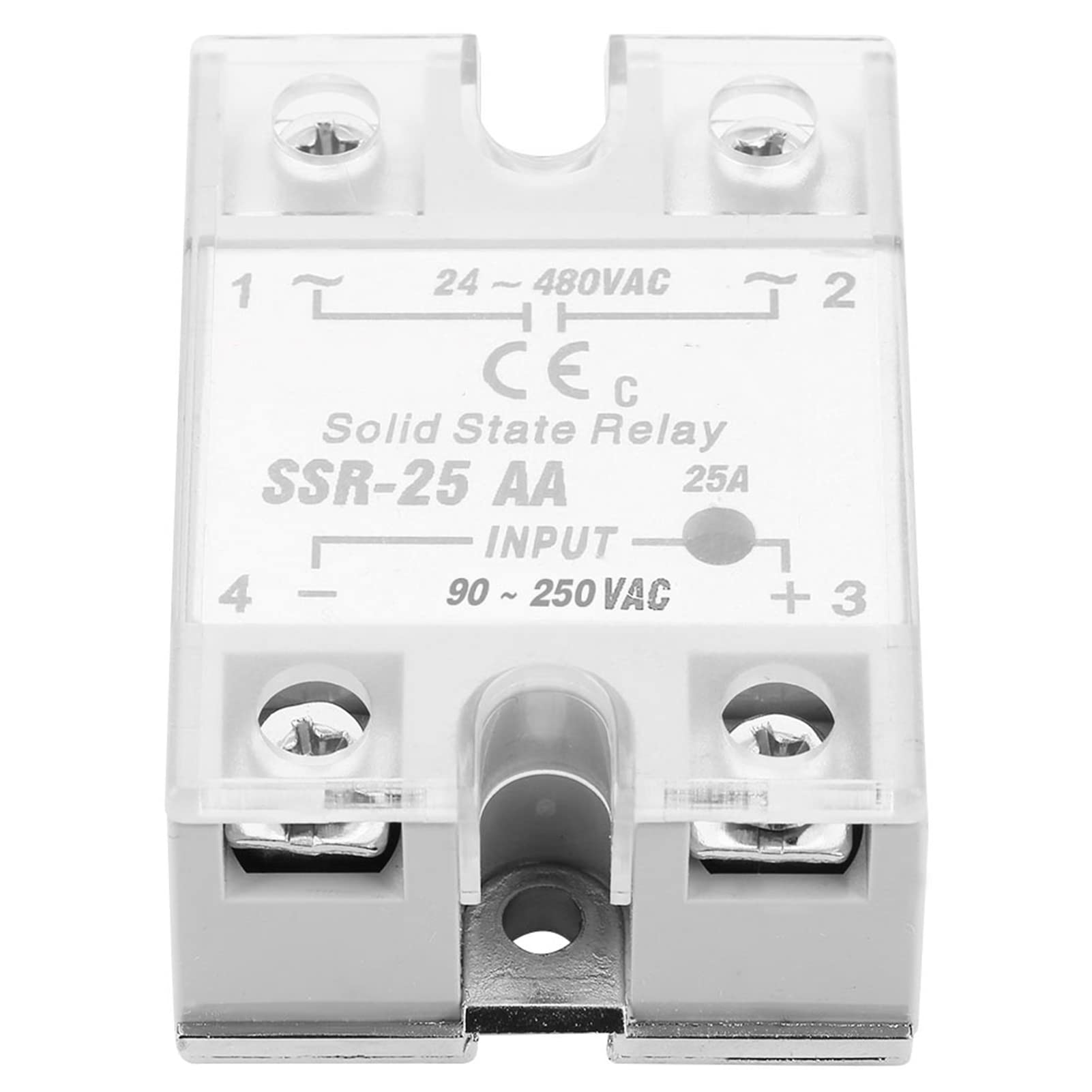 SSR25 AA 25 A stato solido, modulo relè SSR 25 AA 230 V, ingresso SSR ACAC 80-250 V, uscita CA 24-480 V CA