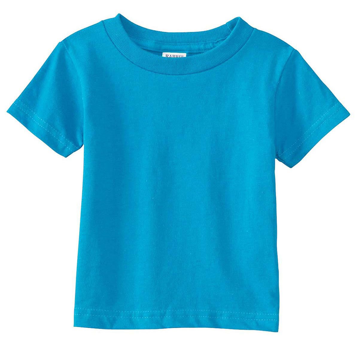 RABBIT SKINS Infant Comfort Ribbed Crewneck Jersey T-Shirt, Turquoise, 24 Months