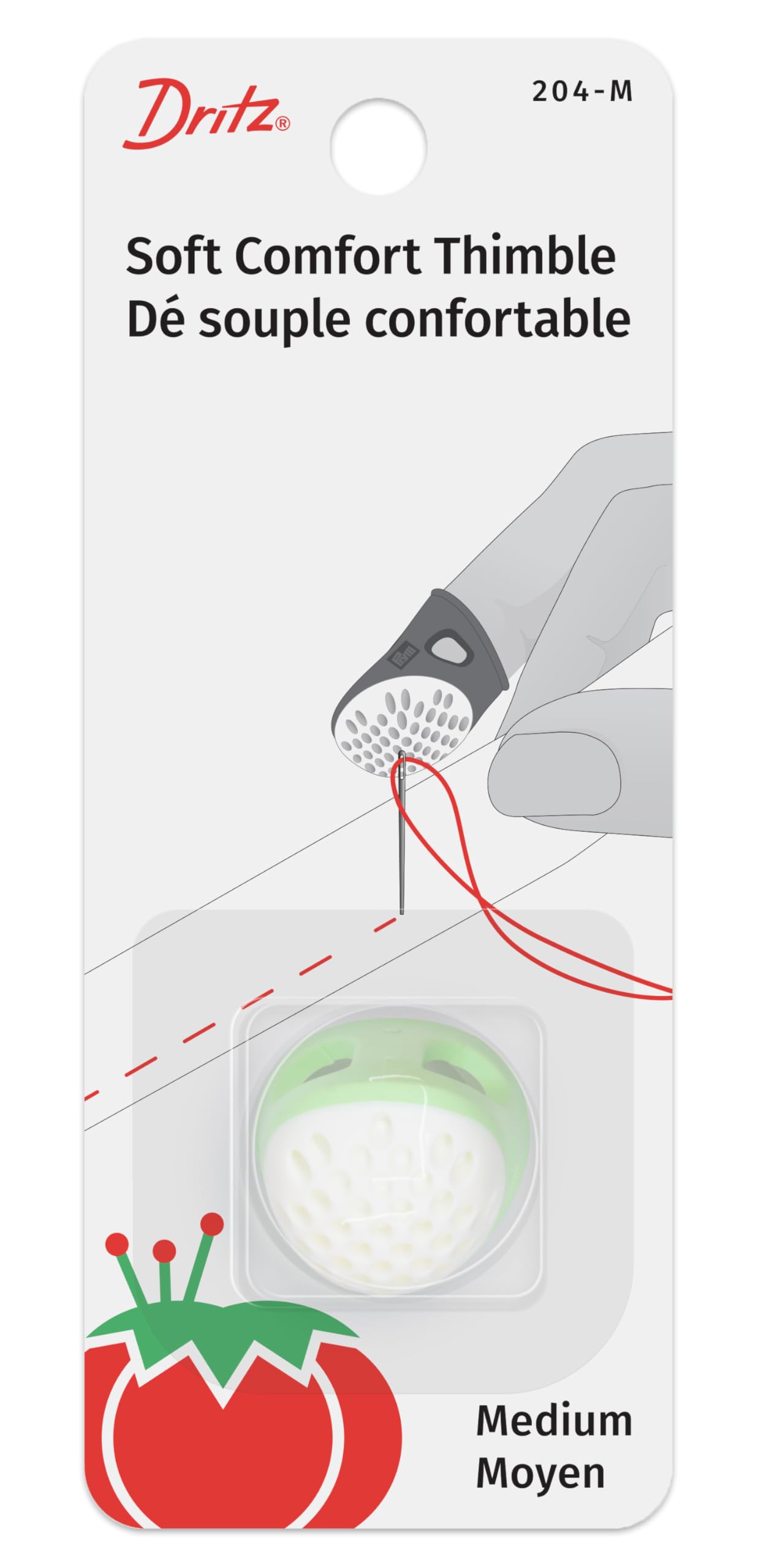 DritzSoft Comfort Thimble-Medium, Other, Multicoloured, 2.94x7.62x12.06 cm
