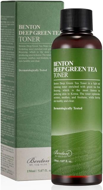 BENTON Deep Green Tea Toner 150 (5.07 fl.oz.) - Nourishing & Hydrating Facial Toner for Oily and Sensitive Skin, Skin Soothing & Purifying