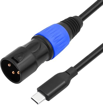 USB C to XLR Cable 3.3 FT,Smartphone Tablet Type-C Device to Amplifier,USB Type C to XLR Male Output Stereo Cable for Amplifier, Speaker, Mixer Console, etc