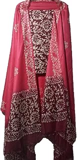 HAIDER ALI AND SONS Women's Cotton Silk Batik Print Unstitched Salwar Suit Dress Material with Duputta Price In India