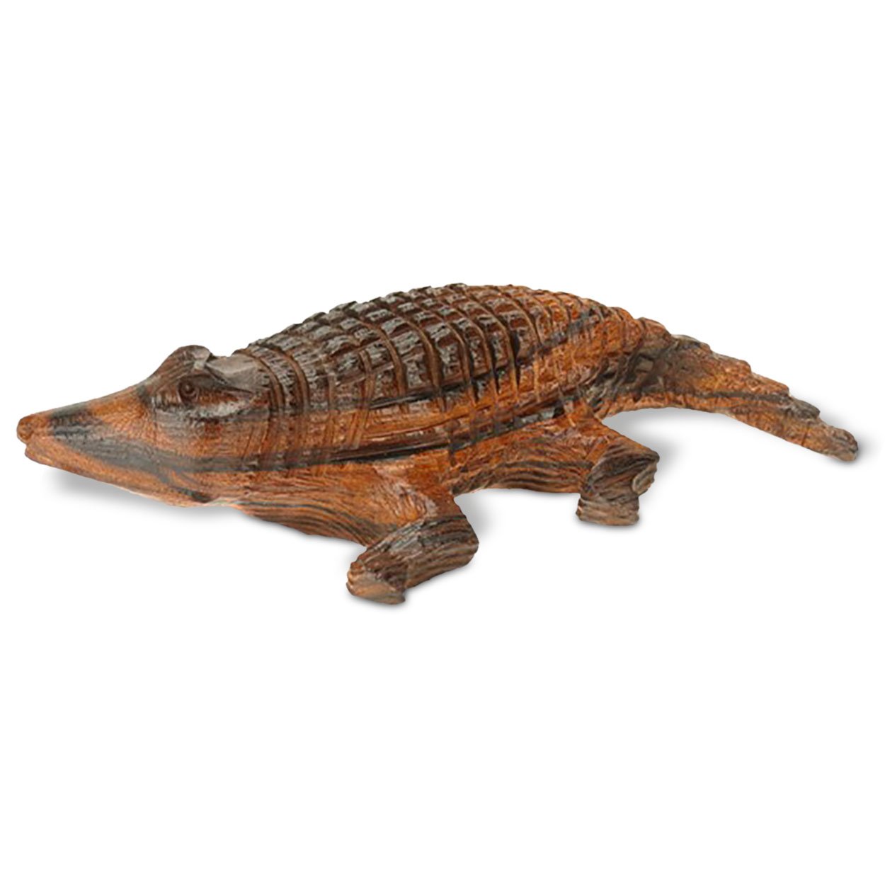 Sunland Artisans 10in Long Alligator Ironwood Art Carving - Wildlife Decor