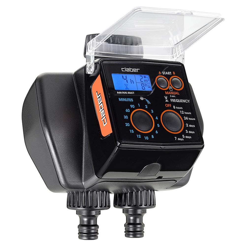 CLABER 8488 DUAL SELECT, 2 ÇIKIŞLI OTOMATİK TIMER, 98 PROGRAMLI, SULAMA ZAMANLAYICISI