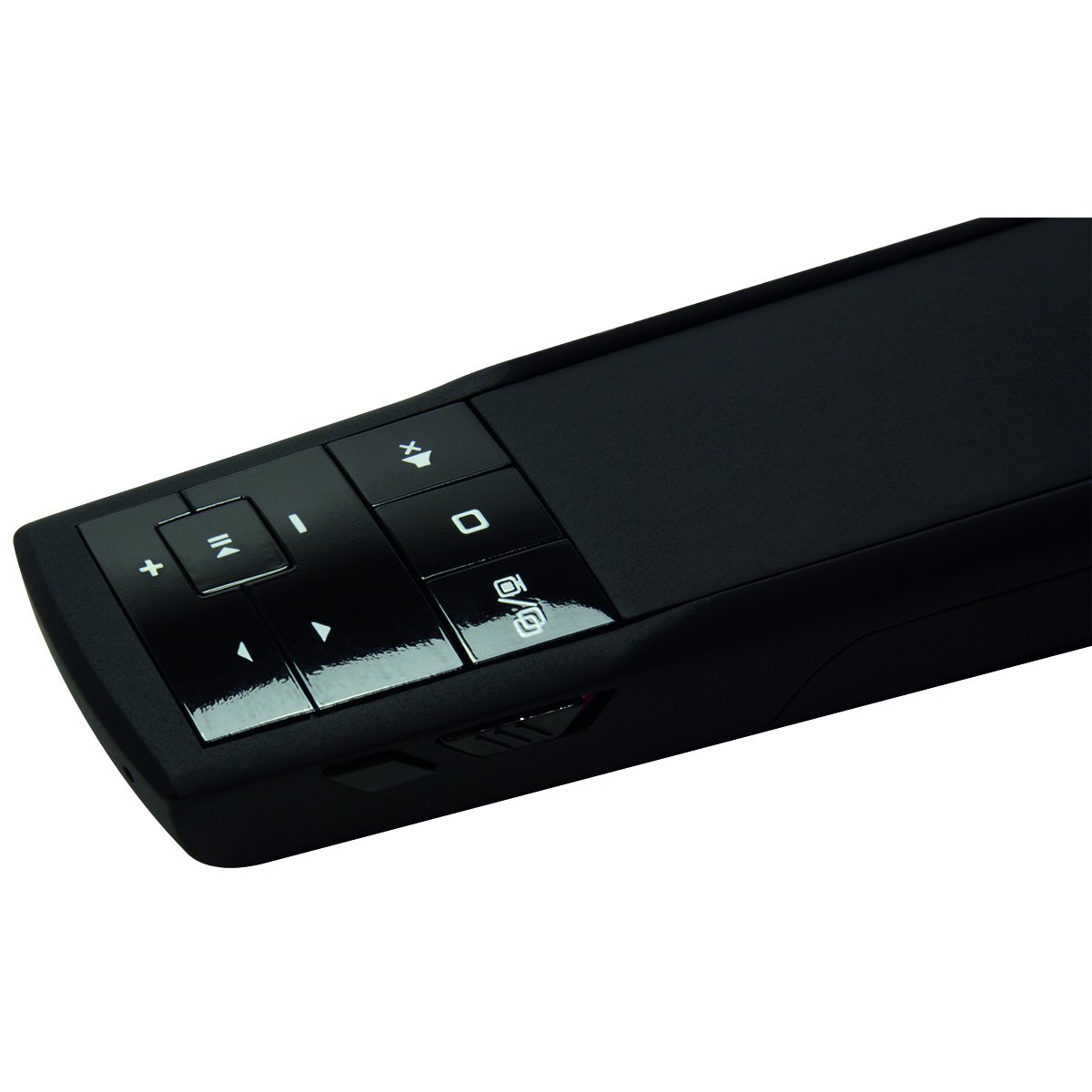 LogiLink Wireless (senza fili) Presenter 2.4 GHz con puntatore laser e tasti funzione (Play/Stop, Volume +/avanti/indietro, ecc.), fino a 15 m, 1 pezzi, nero, id0154