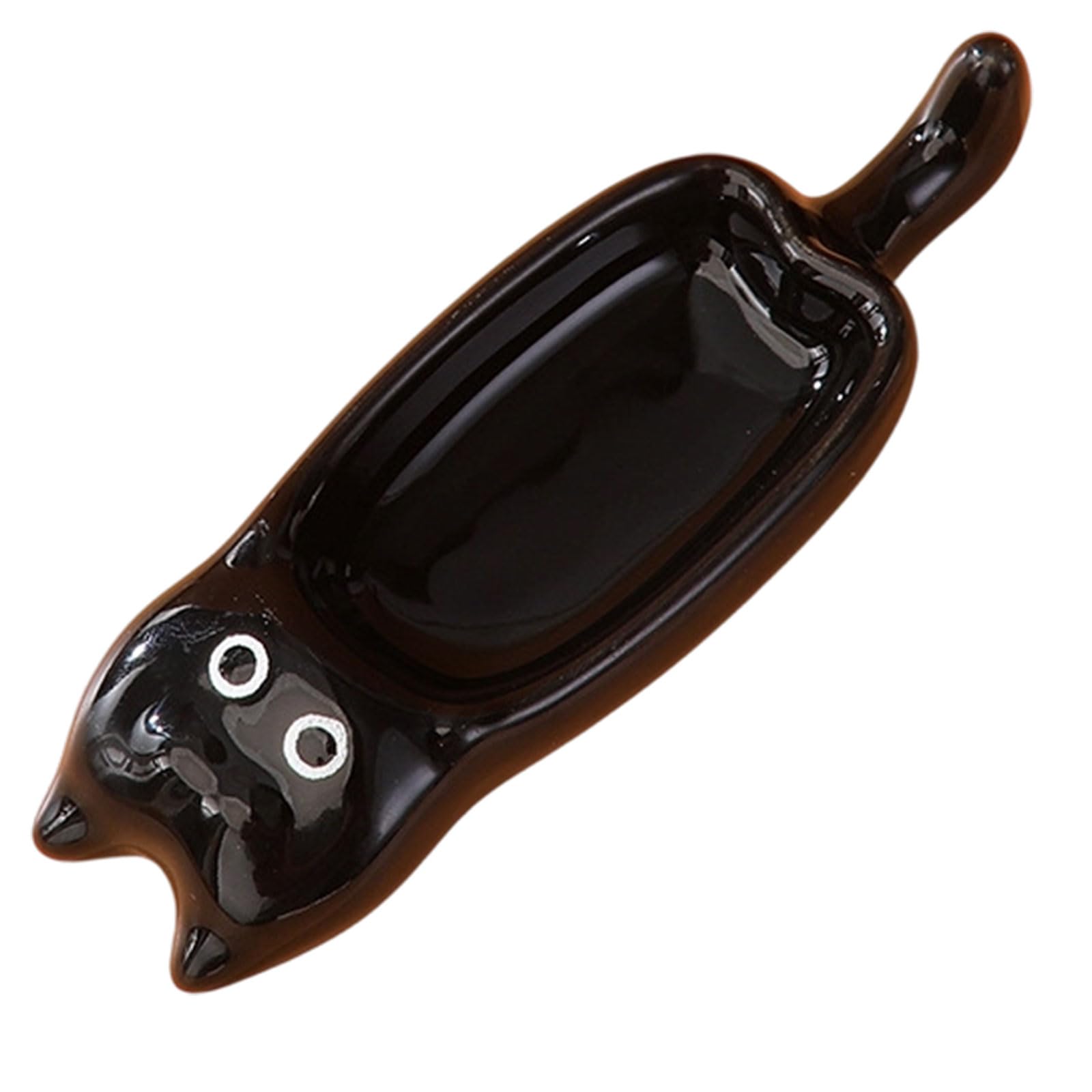 carotoe Artistic Ceramics Cats Porcelain Appetizer Plate for Daily Meals and Giving Catling Soyabean Sauce Dishes
