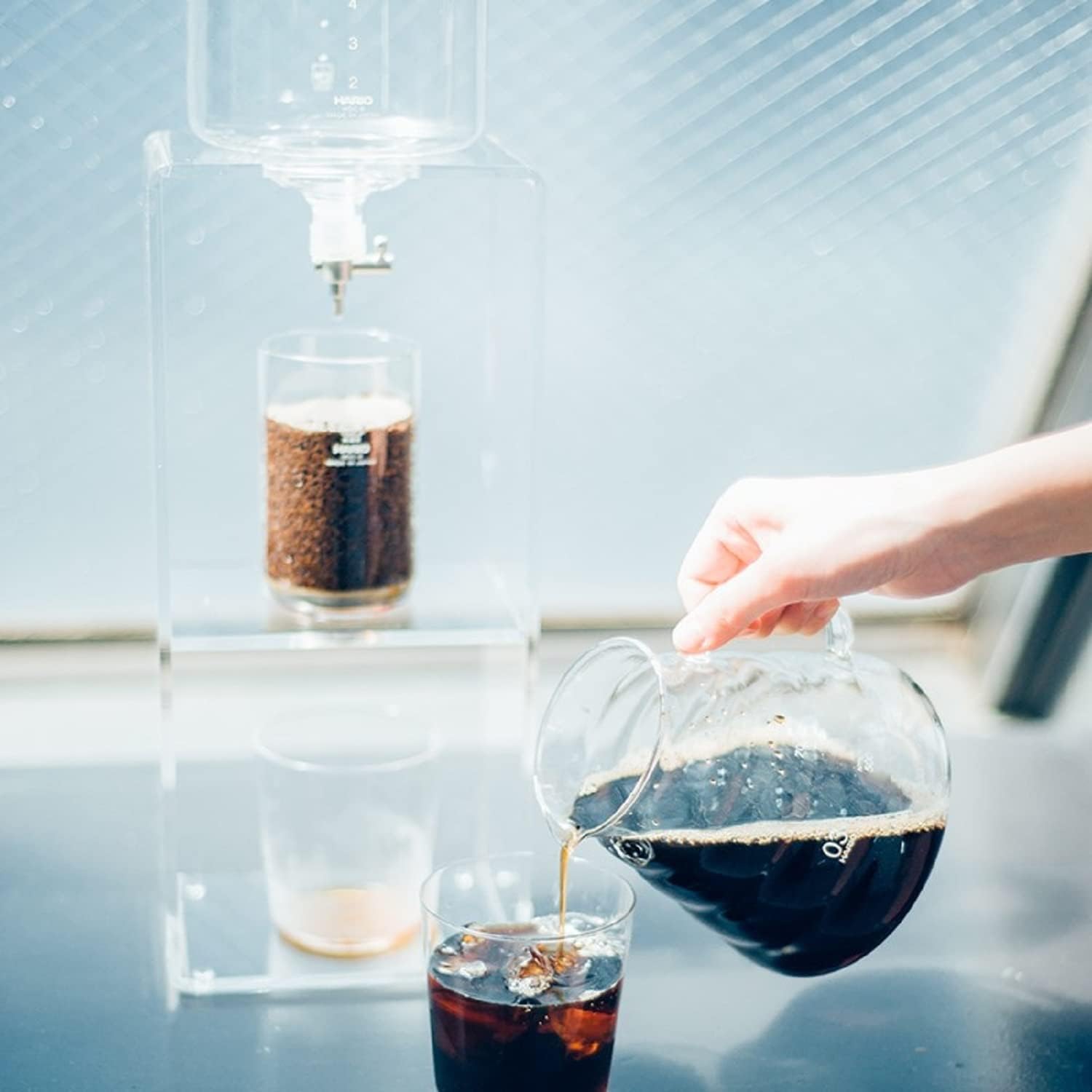 Hario WDCR-6 Water Dripper, Clear, Cold Brew Coffee, For 2 to 6 Cups
