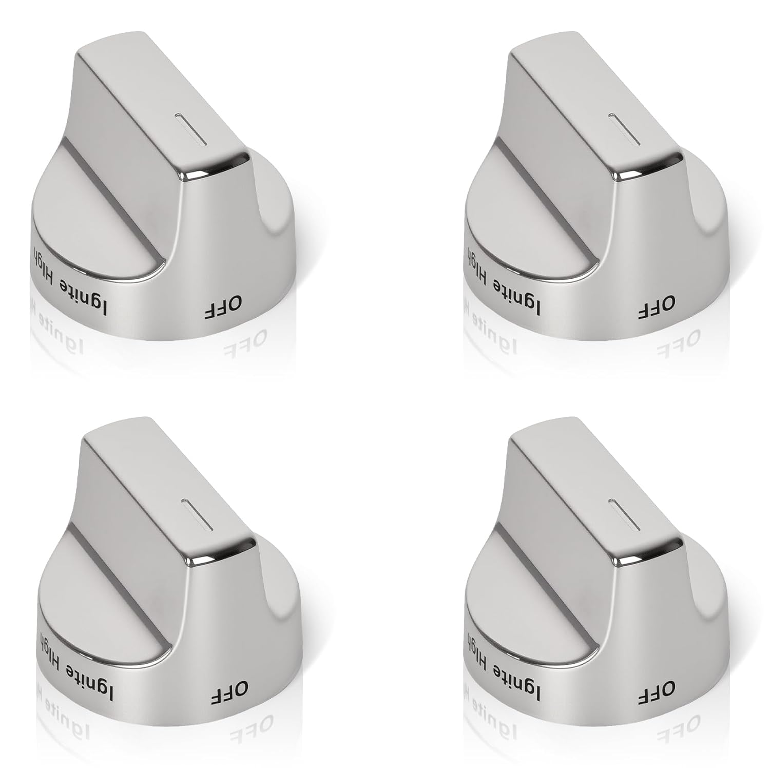 Prime W11122880 Range Knob Compatible with Whirlpool Gas Ranges WFG520S0 WFG745H0, WFG770H0, Replace W10862482,Whirlpool Gas Range Parts Cooktop Control Knobs 4Pcs
