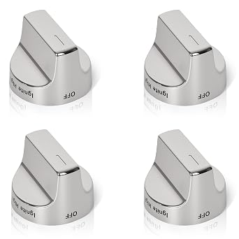 Prime W11122880 Range Knob Compatible with Whirlpool Gas Ranges WFG520S0 WFG745H0, WFG770H0, Replace W10862482,Whirlpool Gas Range Parts Cooktop Control Knobs 4Pcs