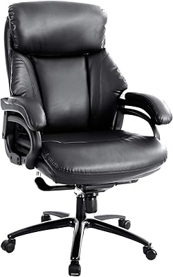 Sophia & William Ergonomic PU Leather Office Executive Rocking Chair High Back, Modern 360° Swivel Home Office Desk Computer Chair Big and Tall with Armrests and Headrest, Load Capacity: 400 lbs