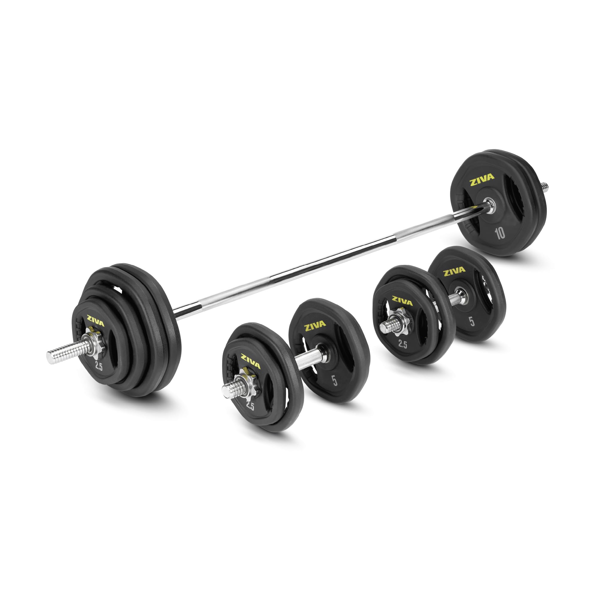 Amazon.com : ZIVA 110lb Studio Weight Set - Adjustable Home Gym
