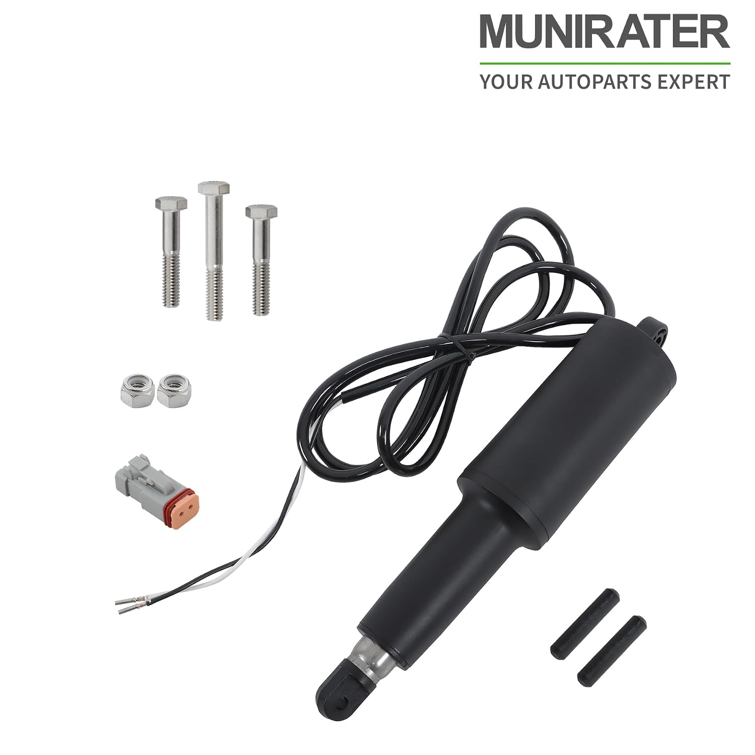 munirater 15054-001 12 Volt Marine 101 Standard Boat Trim Tab Actuator Cylinder 6 Wire Leads 2.25 Stroke