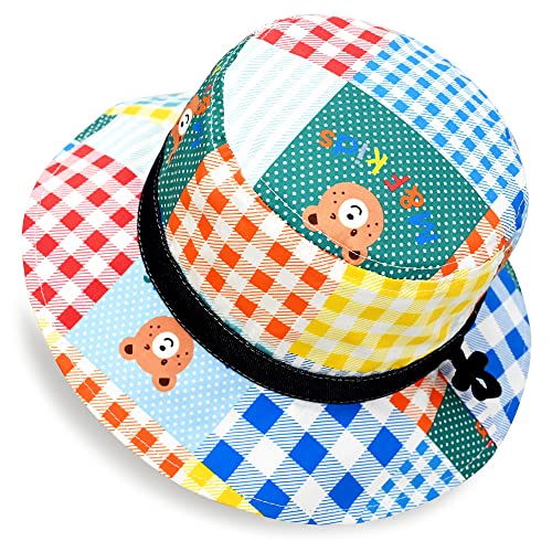 Kids Boy Sun Hat Adjustable Baby Girl Summer Bucket Hats Cotton Breathable Outdoor Anti-Uv Beach Hat #TOP2