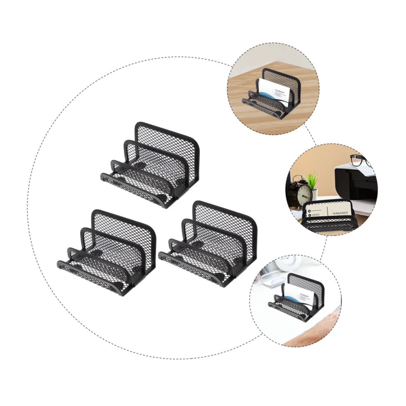 NUOBESTY 9pezzi Portacarte Da Visita Ferro Da Supporti Organizer Per Ufficio Design Elegante e Moderno