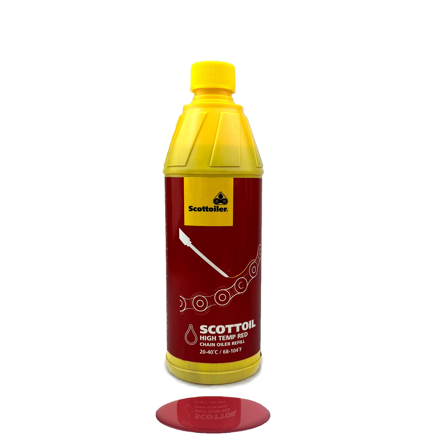 Scottoiler - Olio per catena Scottoil per moto, 500 ml ad alta temperatura rosso……