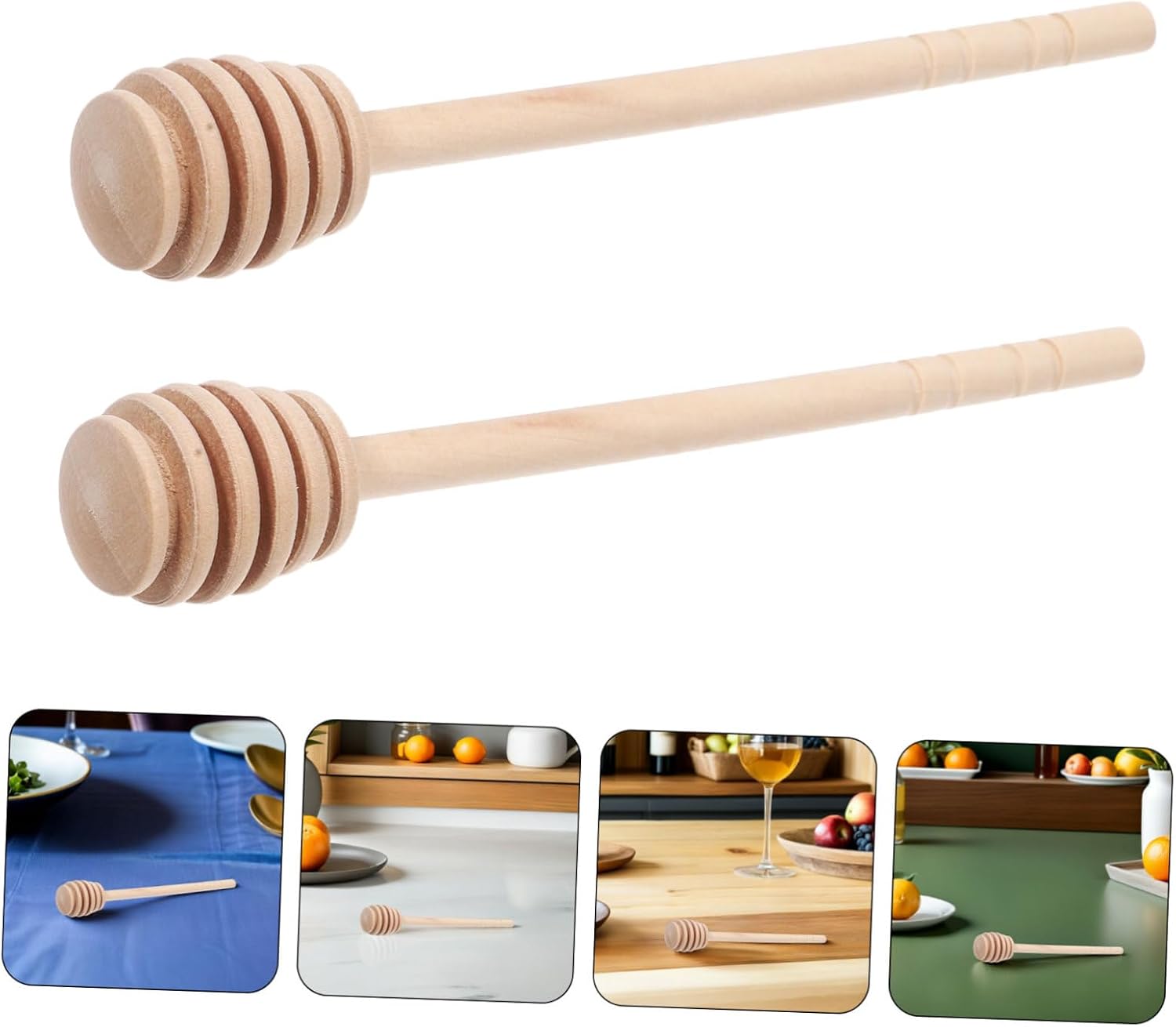 40pcs Wooden Honey Dipper Sticks for Viscous Liquids and Chocolate Lightweight Wood Honey Stirring Spoons with Elegant Farmhouse Style for Desserts and Maple Syrup