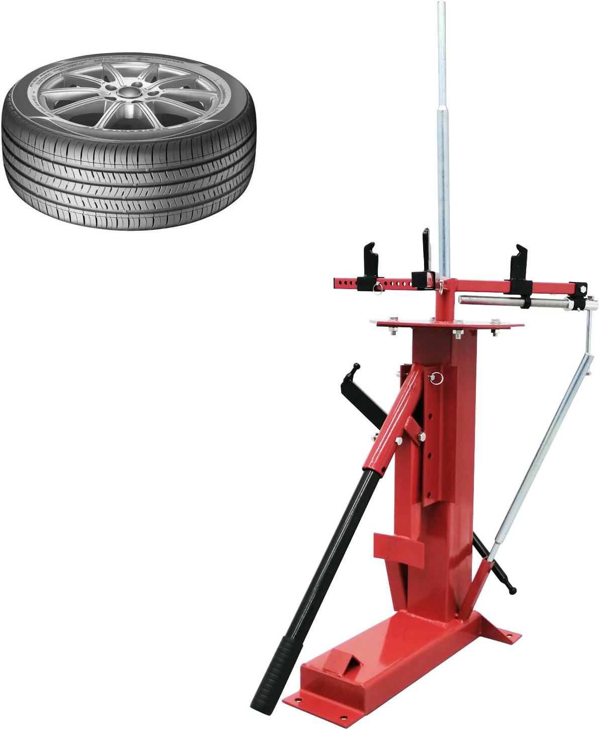 Manual Tire Changer Machine Portable Tire Bead Breaker Tool Motorcycle Truck Car Wheel Changer Repair Mounting Tool 4 to 17inch